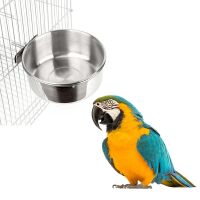 A Sml Bird Parrot อาหารชามน้ำ Feeder กรงสแตนเลสถ้วยคอนเทนเนอร์หนูแฮมสเตอร์ Cat Dog Supplies อุปกรณ์เสริม