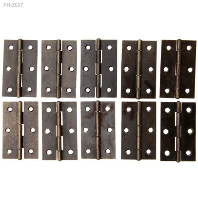 【LZ】 10Pcs Antique Bronze Cabinet Hinges Furniture Fittings Decorative Door Hinges for Jewelry Box Furniture Hardware