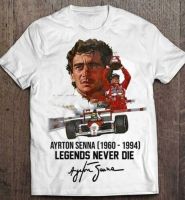 Ayrton Senna 19601994 Legends Never Die Tshirt Men T Shirt Printed Tshirt Pure Cotton Men Cosplay Tshirts