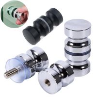 ✖ Aluminum Alloy Door Handle 1.1 Dia Single Glass Door Knob Bathroom Shower Cabinet Double-Sided Handle Pull with Screw Hardware