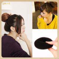 QINJUE แฟชั่น ผู้หญิง เด็กผู้หญิง Magic Donut Shaper เครื่องประดับ เครื่องมือทำผมแหวน เครื่องทำขนมปัง