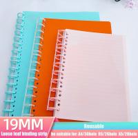 5pcs 19mm 3-ring Binder 5-hole Plastic Binding Ring Loose-leaf Notebook Clip Binding Combs &amp; Spines Plastic Ring Strips
