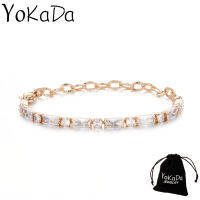 YOKADA ทองแฟชั่นเพทายปรับสร้อยข้อมือสำหรับผู้หญิงเครื่องประดับแฟชั่น