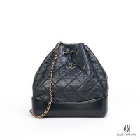 CHANEL GABRIELLE BACKPACK SMALL BLACK CALF SGHW