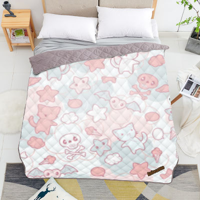 Print On Demand Summer Quilt kawaii Comforter Kids Adult Quilted Bedspread On The Bed Picnic Quilt Custom Blanket Dorm Quilts