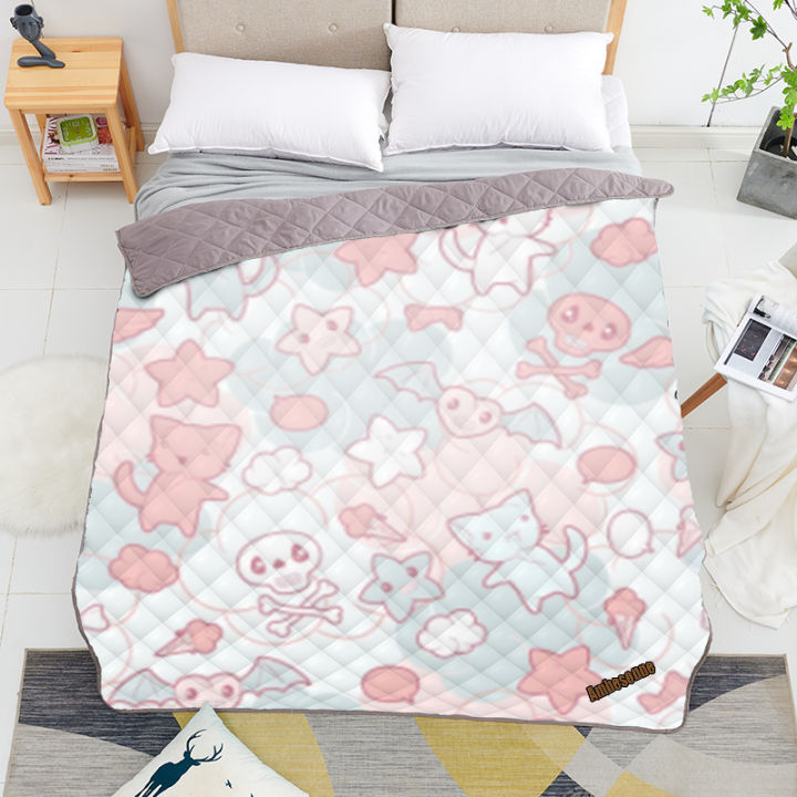 print-on-demand-summer-quilt-kawaii-comforter-kids-adult-quilted-bedspread-on-the-bed-picnic-quilt-custom-blanket-dorm-quilts