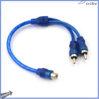 jianzhanqinl 1 RCA FEMALE TO 2 MALE Splitter STEREO AUDIO Y ADAPTER สายเชื่อมต่อสายไฟ