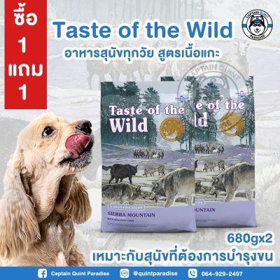 Taste of the wild Sierra Mountain Canine Recipe with Roasted Lamb 680g 1แถม1