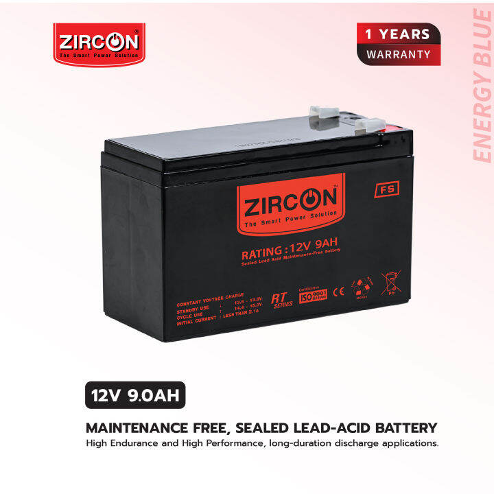 แบตเตอรี่แห้ง-12v-9-0ah-zircon-ของแท้-พร้อมใช้งาน-รับประกัน-1-ปีเต็ม