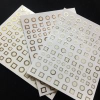 【CW】 1PC Rosegold Gold laser Stickers Glitter Ornaments Manicure Accessories