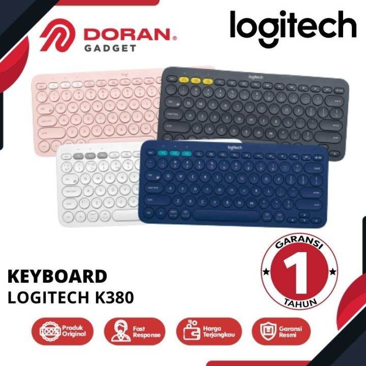 Logitech K380 Wireless Keyboard With Wireless USB Keyboard Tanpa Kabel