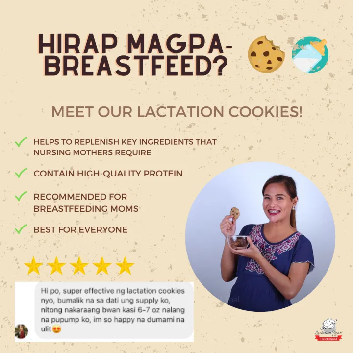 Lactation Cookies (Treats) for Breastfeeding Moms by RCG 30 Pcs. Choco chip w/ Almond Nuts