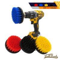 4PCS/Set Brush Kit Cleaning Brush All 4 Inch ForDrill Carpet Glass Car Tires Nylon Brushes Power Scrubber Drill