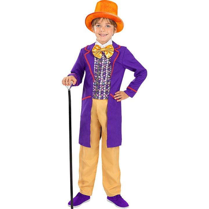 【AAG】 Willy Wonka Costume for Kids Movie Charlie and The Chocolate ...