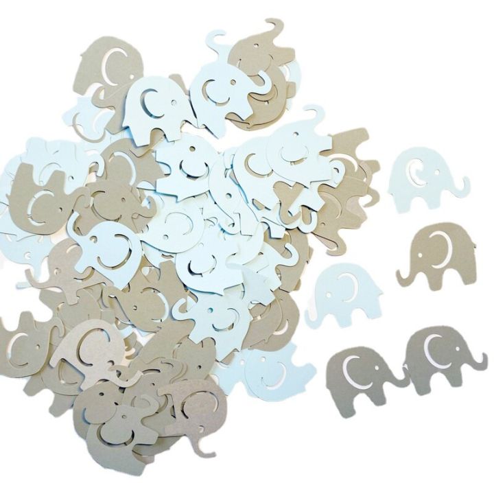 100ชิ้นช้างสีเงินทองพร้อมลูกปาโอ้1st-โปรยของตกแต่งโต๊ะอาบน้ำทารกอุปกรณ์ตกแต่งวันเกิดงานเลี้ยง-hcz37101แบนเนอร์-streamers-co
