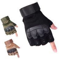 Outdoor Tactical Gloves Airsoft Sport Gloves Half Finger Type Military Men Combat Gloves Shooting Hunting Anti-Skid Mittens Pair