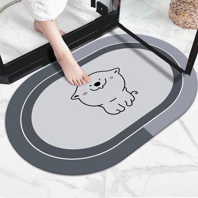 Bathroom Mat ผ้าเช็ดเท้า พรมเช็ดเท้ากันลื่น ในห้องน้ำ พรมเช็ดเท้า พรมซิลิโคนไดอะตอมไมต์ ขนาด40x60cm พรมเช็ดเท้าในห้องน้ำ ดูดซับน้ำดีเยี่ยม พรมเช็ดเท้าในห้องน้ำ พรมหน้าห้องน้ำ พรมในห้องน้ำ พรมเช็ดเท้ากันลื่น ซับน้ำ พรมห้องน้ำ แห้งเร็ว