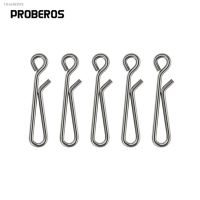 ▪๑ PRO BEROS 100pcs/bag Fast Clip Lock Snap Swivel Solid Rings 0 -6 Stainless Steel Hook Safety Snaps Fishing Hook Connector Tool