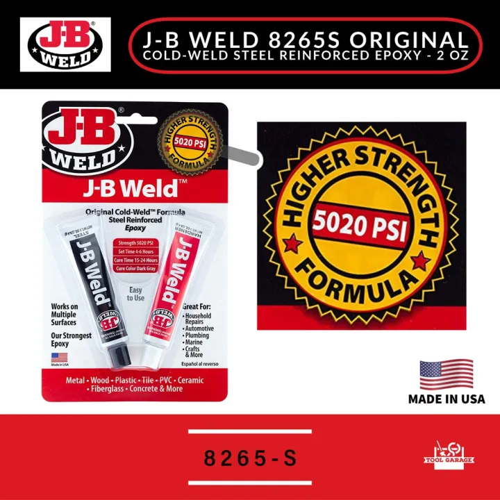 JB Weld 8265S Original Cold-Weld Steel Reinforced Epoxy - 2 Oz. (HIGHER ...