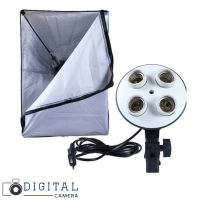 4Lamp light Stand Photo Lamp Bulb Holder Flash Umbrella Support Bracket