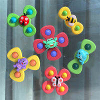 3pcs Novelty Fidget Suction Cup Spinner Toy For Baby Cartoon Insect Rotate Rattle Educational Baby Games Bath Toys For Children