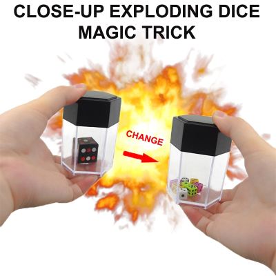■▧ Exploding Dice Magic Trick Toys For Kids Classic Magia Prop Cool Close-up Magic Trick for Children Fun Performance Gag Prank Toy