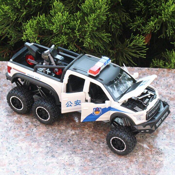 1-28-ford-raptor-f150-police-car-pickup-simulation-alloy-diecasts-metal-car-model-off-road-big-foot-truck-sound-and-light-toys