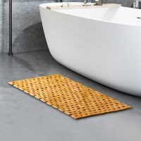 Bathroom Door Mat Bamboo Floor Mat Bamboo Mat Splicing Kitchen Waterproof Anti-slip Mat Hotel Bathroom Mahjong Mat