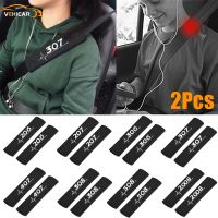 VEHICAR 2Pcs Car Seat Belt Cover Car Safety Belt Pad For 2008 308 206 207 307 3008 508 Cotton Safety Belt Pads For Vehicle Seat Covers