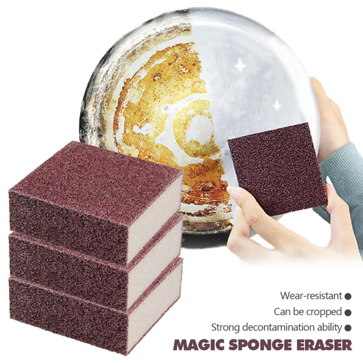 BC 3pcs Magic Sponge Eraser Pot Carborundum Rust Remover Cleaning Brush Descaling Clean Rub for