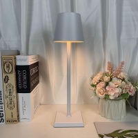 LED Aluminum Alloy Waterproof Desk Lamp Touch Dimming Rechargeable Metal Table Lamps For Bar Living Room Reading Book Lighting