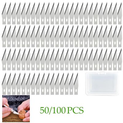 【YF】 LMDZ 50/100Pcs 11  Precision Blades Set Hobby Carving Engraving Cutter Extra Blade for Wood Cutting Craving Craft
