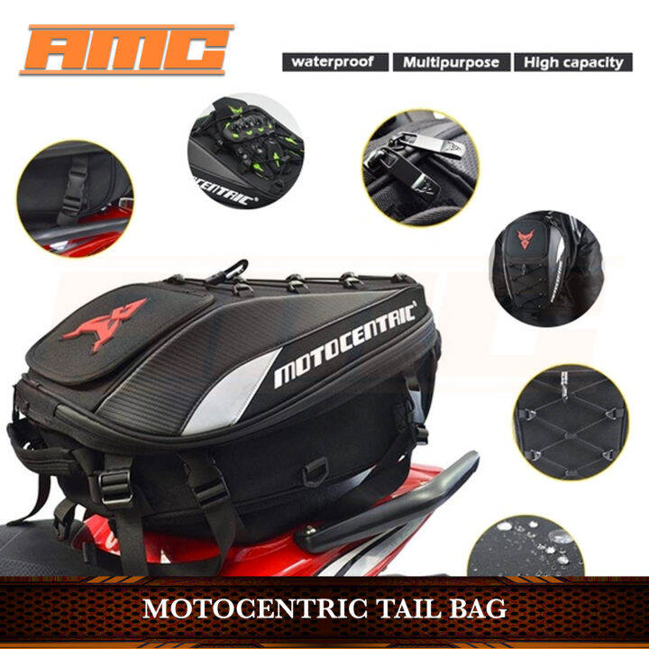 MOTOCENTRIC Waterproof Motorcycle Tail Bag Multi-Functional Durable ...