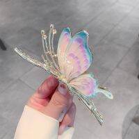 Butterfly Hairclip Women Metal Shark Clip Hair Clawn Temperament Colorful Oil Drops Hairpin Ponytail Hair Accessories