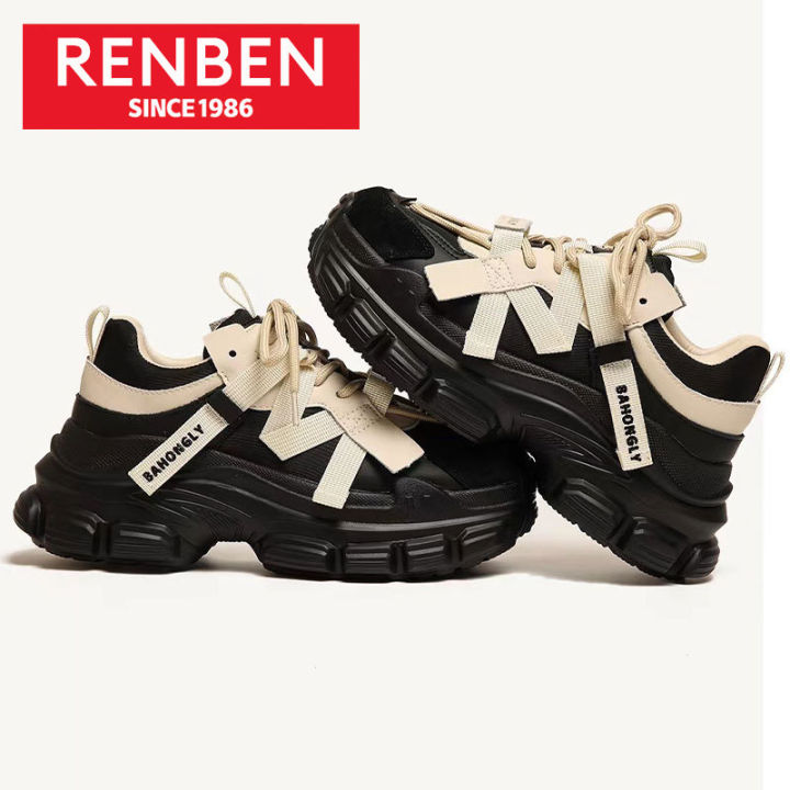 renben-รองเท้ากีฬาผู้หญิง-รองเท้าคุณพ่อพื้นหนาทนทานไม่ไถลและเสียหาย