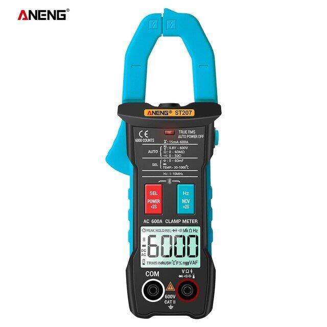 Aneng St207 Digital Bluetooth Multimeter Clamp Meter 6000 Count True ...