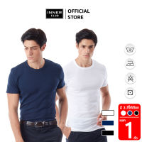 INNERCLUB เสื้อยืดคอกลม ผู้ชาย แขนสั้น สีพื้น คอตตอน 100% (แพค 1 ตัว) มี 3 สีให้เลือก