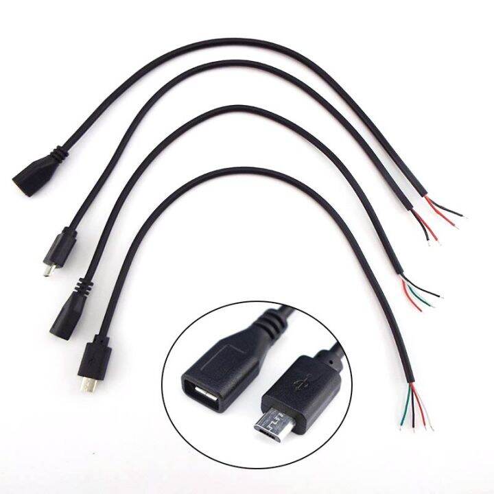 1-5pcs-micro-usb-2-0-a-female-male-jack-charging-connector-cable-4-pin-2-pin-4-wires-data-charge-cord-diy-for-inter