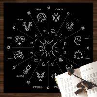 Twelve Constellation Tarot Cards Tablecloth Altar Cloth Pagan Pendulum Witchcraft Astrology Oracle Card Mat For Room Home Decor