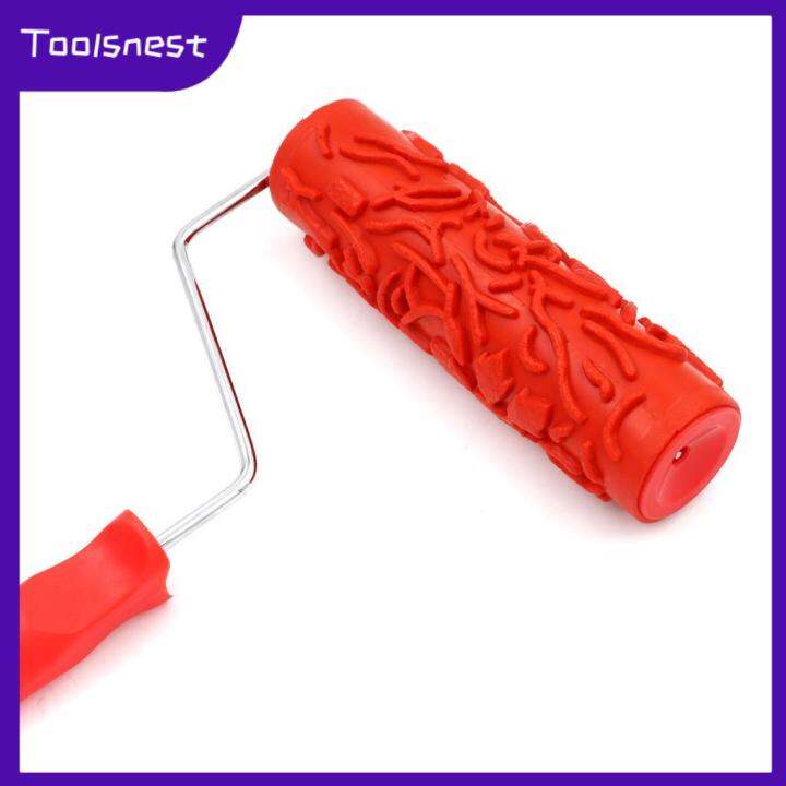 Toolsnest 7Inch Wall Patterned Paint Roller, with Applicator, Home