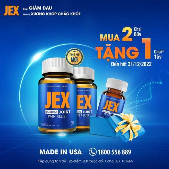 Jex max 60v- giảm đau,bảo vệ xương khớp- mua 2 tặng 1 - ảnh sản phẩm 1