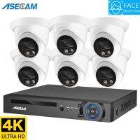 เครื่องตรวจจับใบหน้ากล้องวงจรปิด4K เครื่องมือ NVR POE ระบบ CCTV เครื่องเสียง8MP AI กล้อง IP ชุดเฝ้าระวังวิดีโอสีสำหรับใช้นอกบ้าน Xmeye