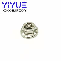 ][= 10Pcs/Lot Metric Thread M5 M6 M8 304 Stainless Steel Hex Flange Nuts Pinking Slip Locking Lock Nut