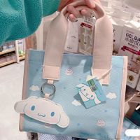 ❃ Kawaii Sanrio Cinnamoroll Kuromi My Melody Bento Bag Canvas Pu Square Portable Lunch Box Bag Student Birthday Christmas Gift