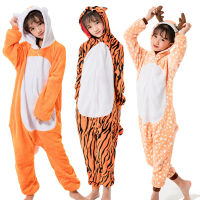 2022 new Flannel cartoon animal onesie pajamas boys costume Kids onsie animal pajamas winter warm onezie Hooded sleepwear