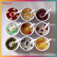 Galaa 2 1:6ชามบ้านตุ๊กตาขนาดเล็กขนมหวานอาหารสำหรับตุ๊กตาอุปกรณ์ตกแต่งห้องครัวของเล่น