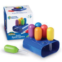 JUMBO EYEDROPPERS SET OF 6 IN A STAND, ชุดหลอดหยดจัมโบ้พร้อมขาตั้ง6ชิ้น (3ขวบ+)