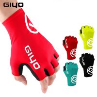 hotx【DT】 Wind Breaking Cycling Half Gloves Anti-slip Lycra Fabric Mittens Bicicleta Road