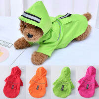 Outdoor s Clothes Hooded Fashionable PU Raincoats Reflective Strip Dogs Rain Coats Waterproof Breathable Net Yarn Jackets