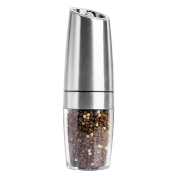 Electric Salt and Pepper Grinder Set - Rose Gold & Stainless Steel One Hand  Operated Adjustable Coarseness Mill(2pcs) 